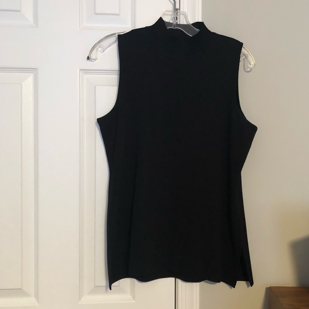 Misook black knit tank Size M